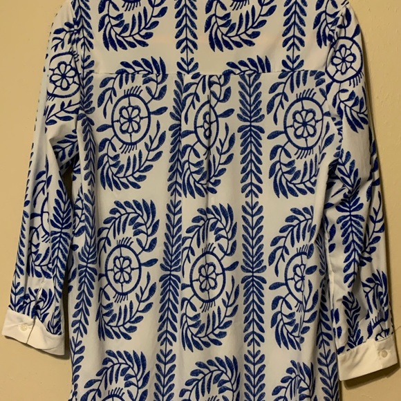 Goodnight Macaroon Mon Blue White Shirt Dress - Picture 12 of 13